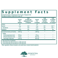 Genestra Super EFA Liquid bottle side view