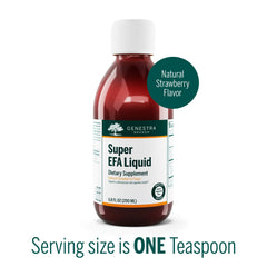 Close-up of Genestra Super EFA Liquid label