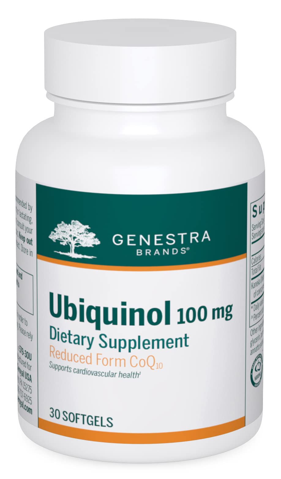 Genestra Ubiquinol 100mg softgel bottle front view
