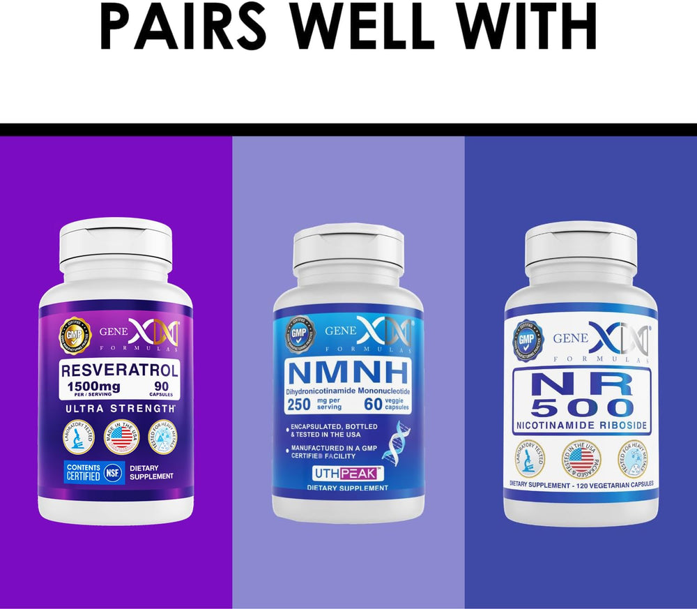 Dispensing bottle and cap of Genex TMG 1000mg with dosage options