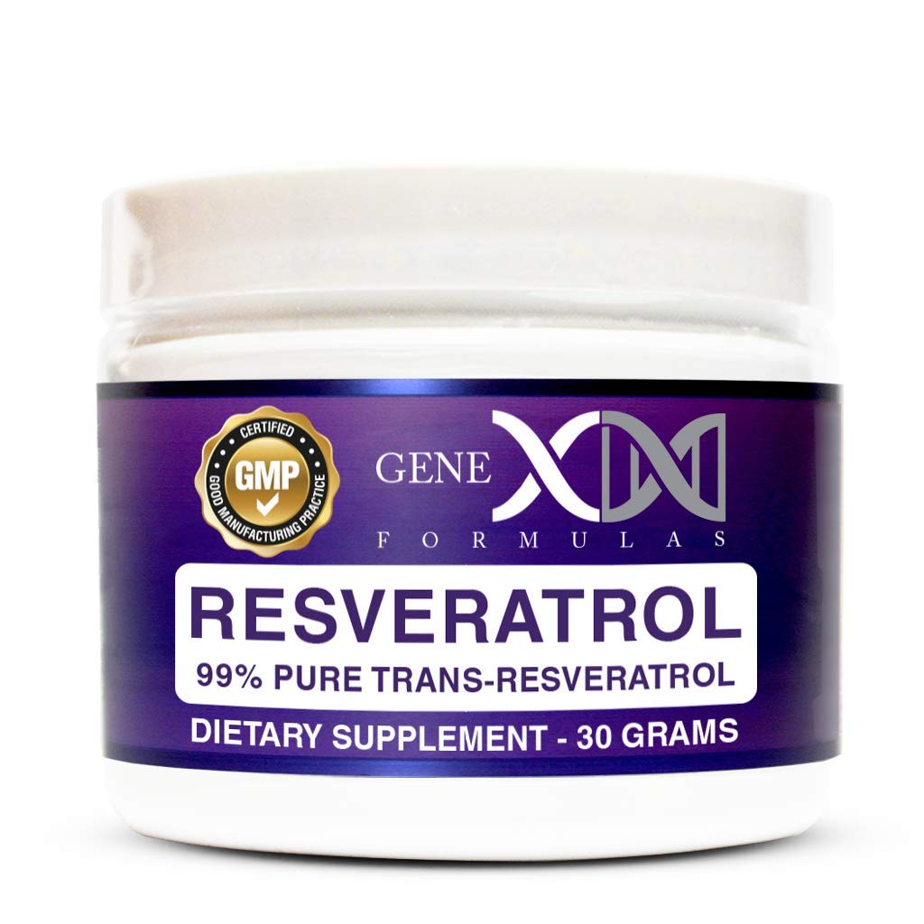 Genex Trans Resveratrol 1000mg powder jar front view