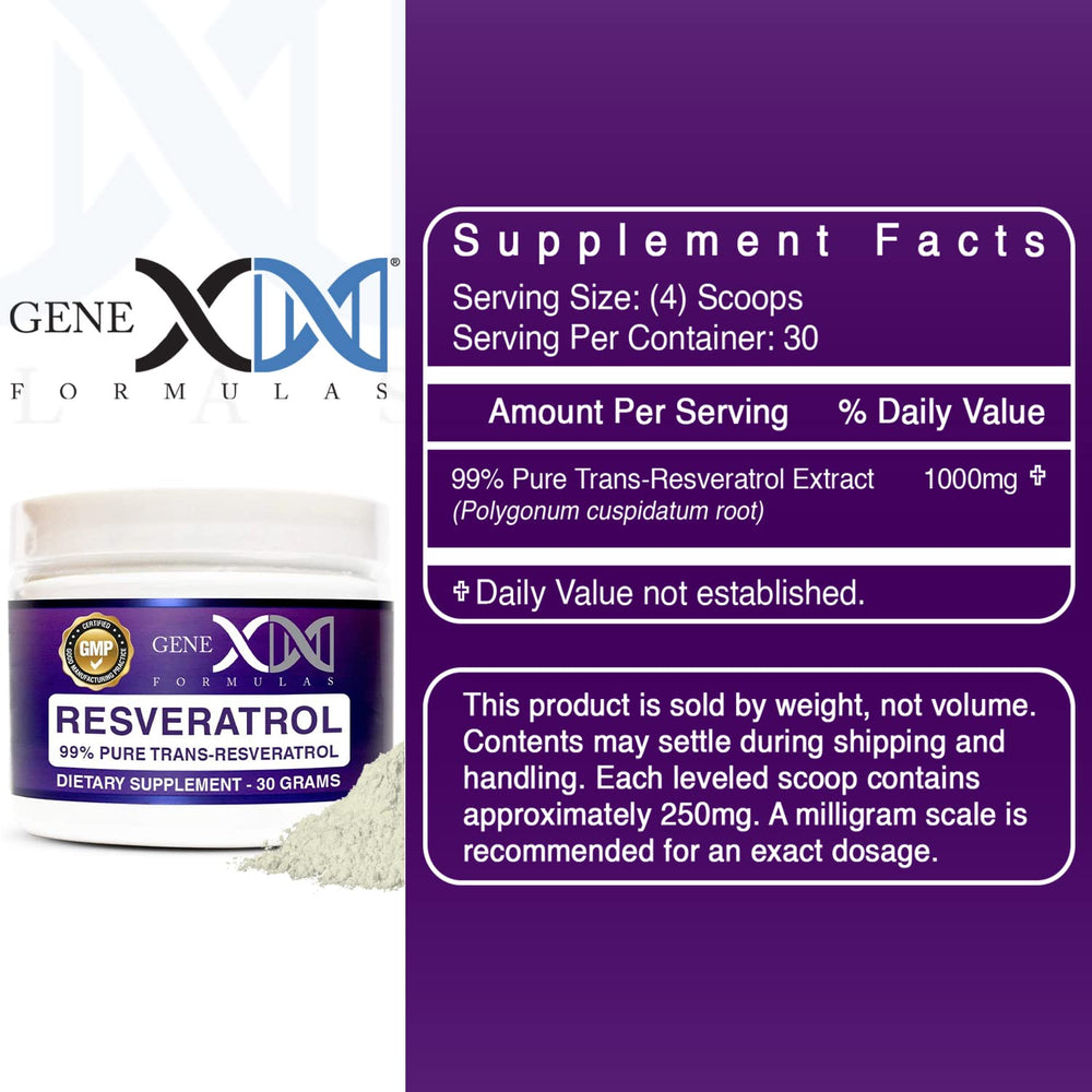 Measuring spoon with Genex Trans Resveratrol powder