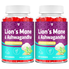 Genfojas Ashwagandha and Lions Mane Gummies Berry flavor – 120 count hero image