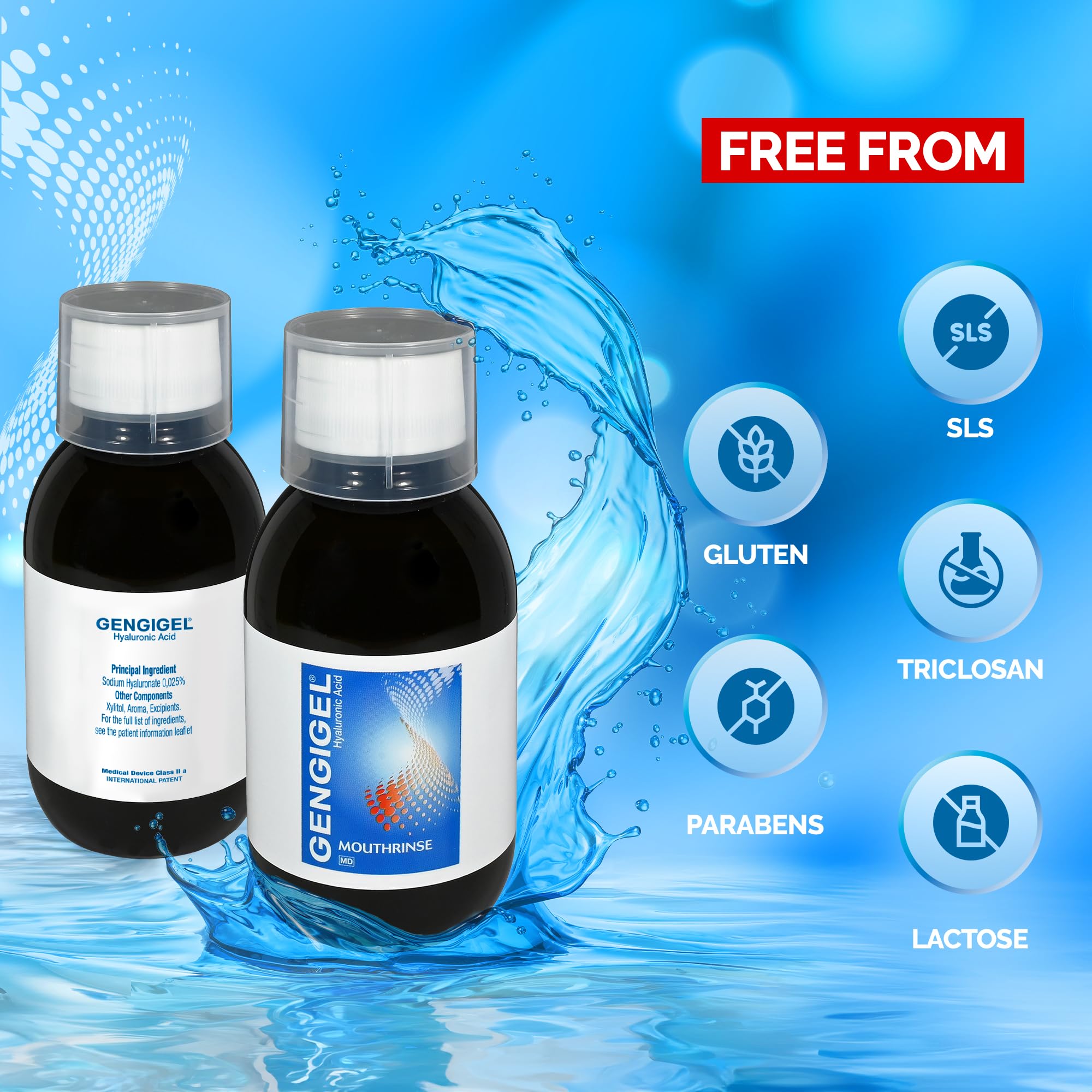Gengigel mouthrinse 150ml bottle and packaging