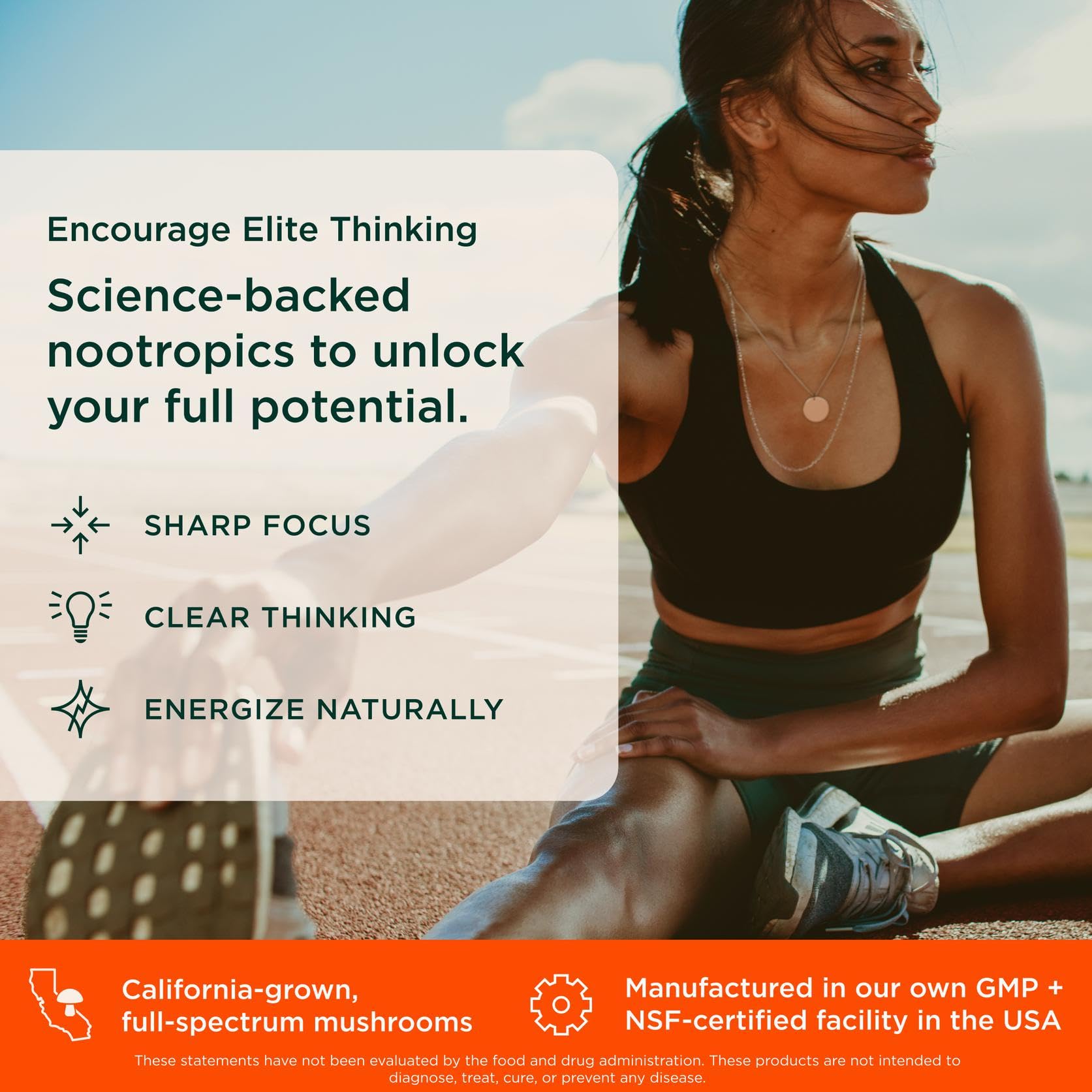 Ingredients panel for Genius Consciousness Mango nootropic
