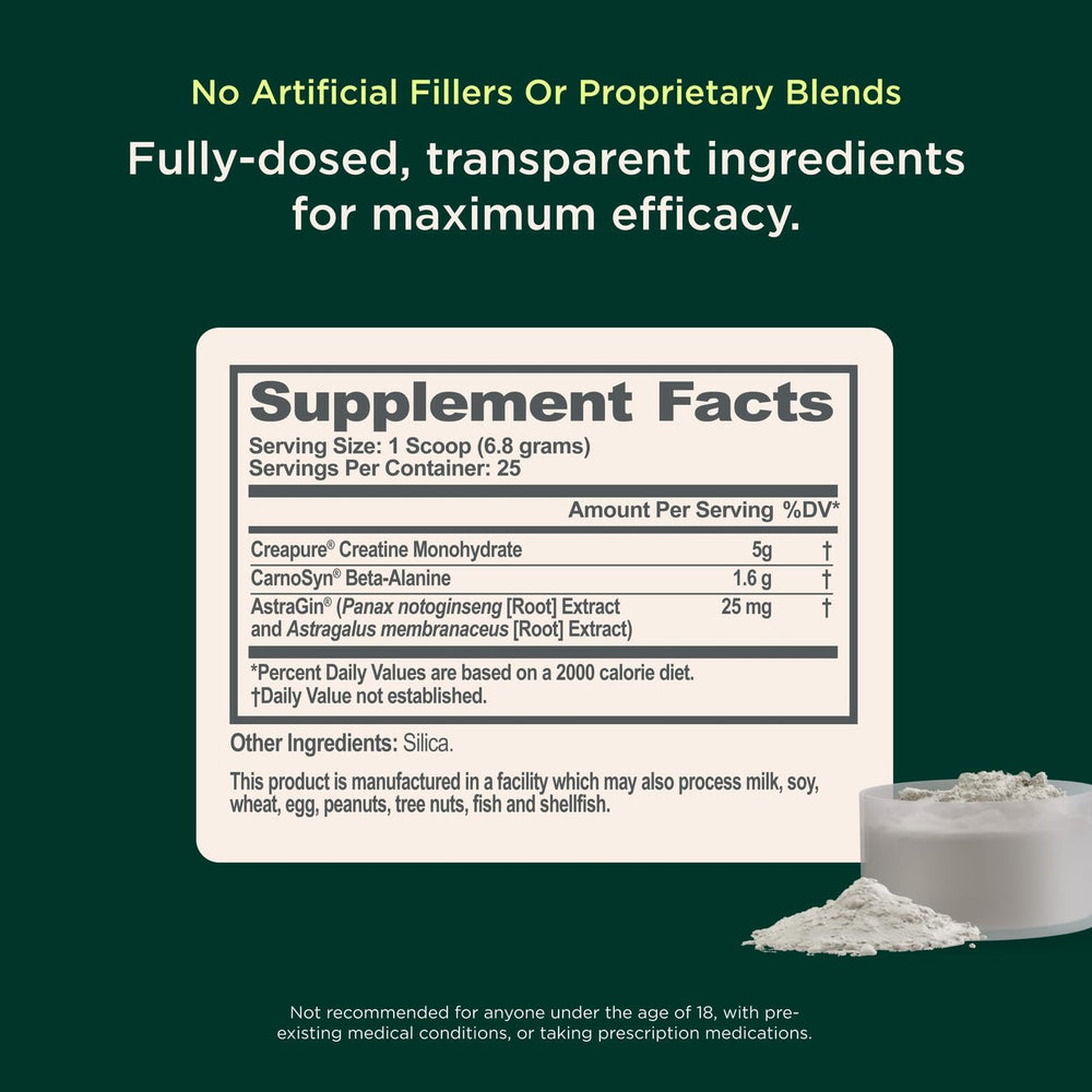 Measuring scoop with Genius Creatine powder