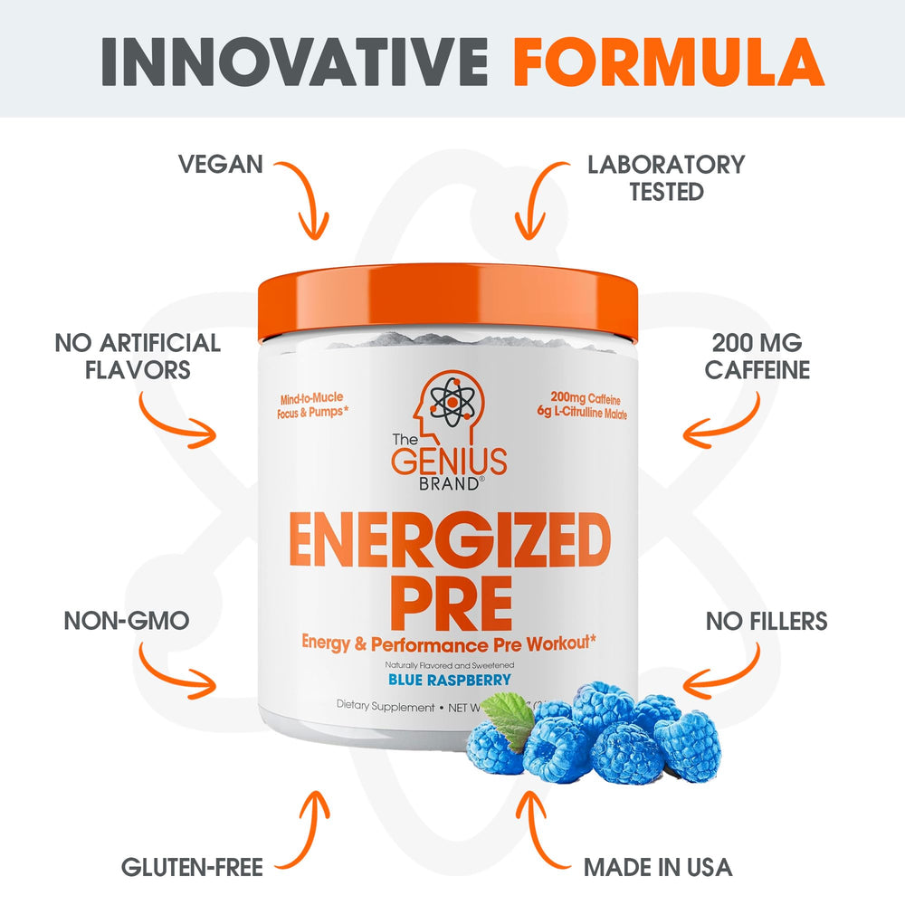 Genius Energized clean-label visual without artificial sweeteners or dyes.