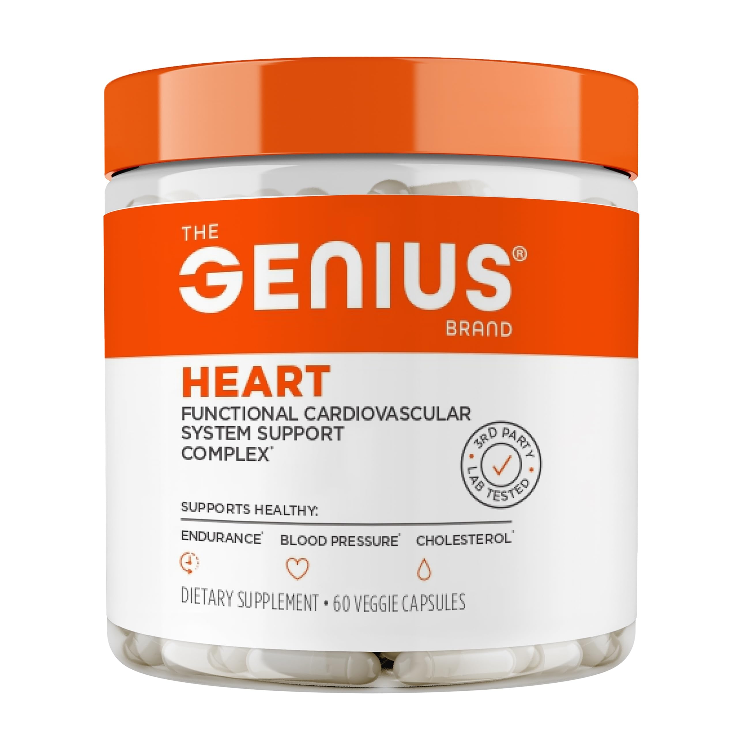Genius Heart 60 Veggie Pills bottle