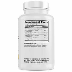 Lions Mane, Chaga, Maitake, Shiitake and Reishi mushrooms used in the supplement