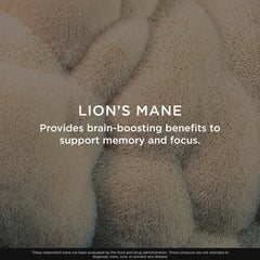 Nutrition facts label for Genius Lion's Mane Soft Chews