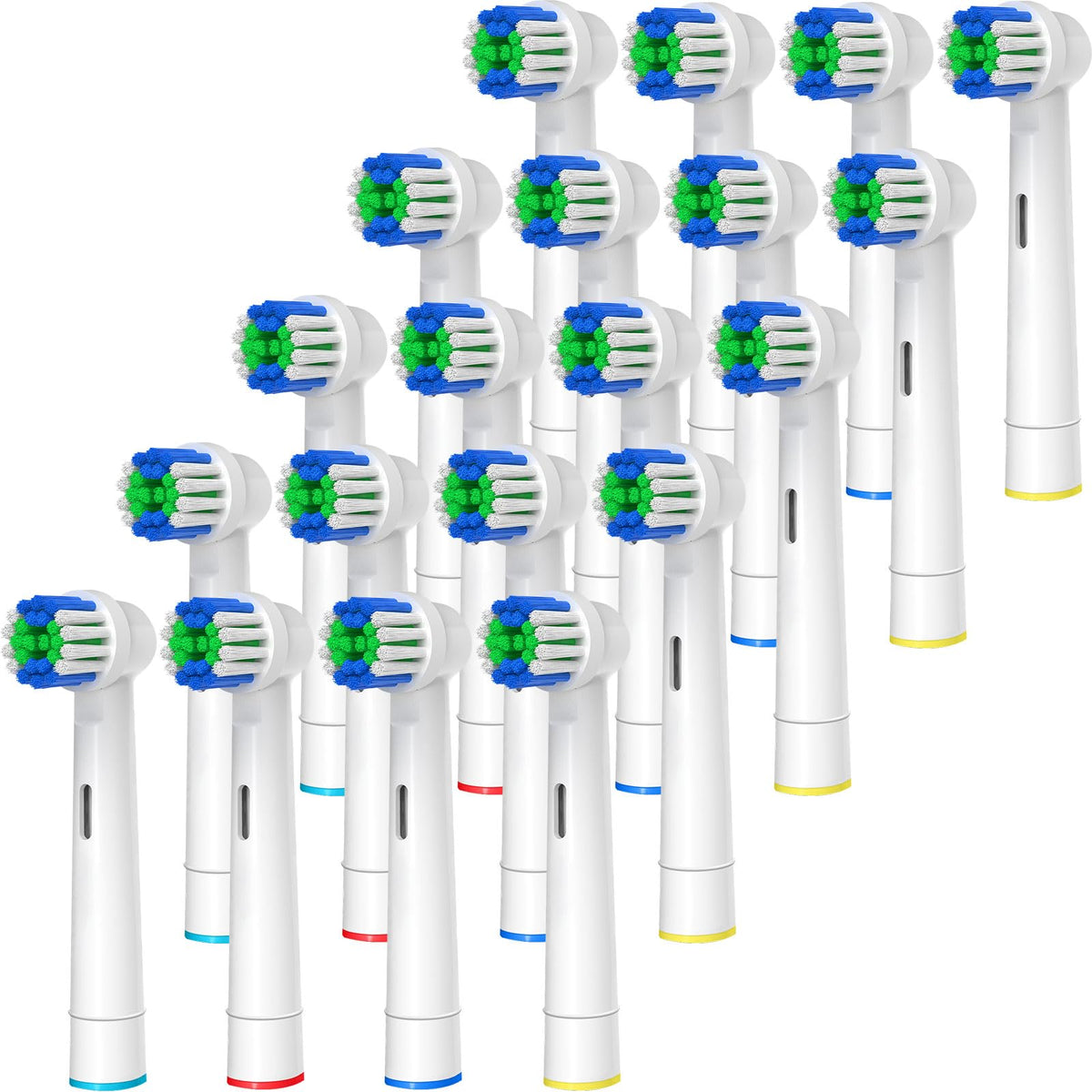 Genkent 20-pack replacement toothbrush heads compatible with Oral-B Braun