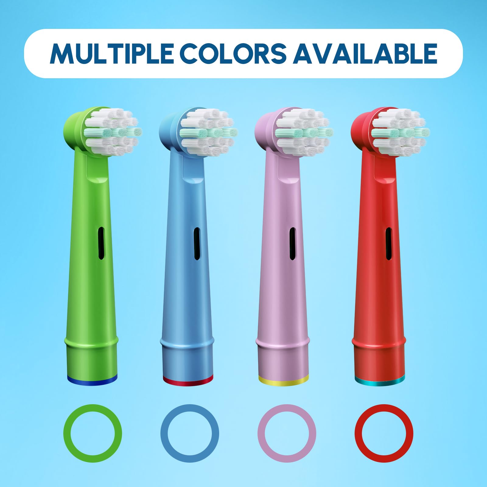Genkent toothbrush heads with universal compatibility for popular electric toothbrush models