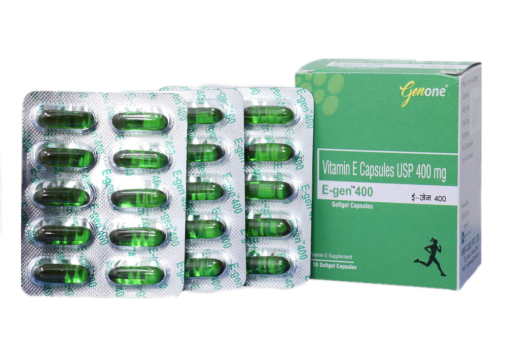 Genone E-Gen 400 Vitamin E Capsule bottle front view