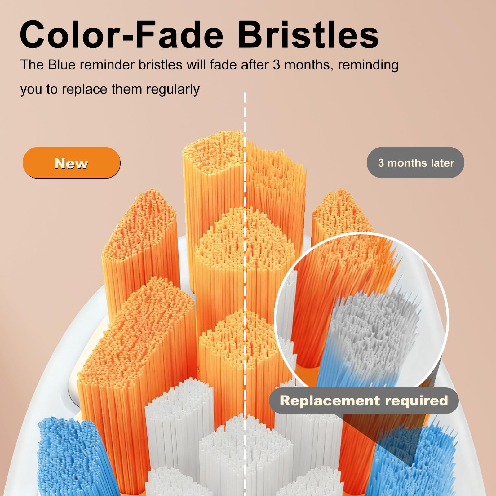 Soft silicone back for comfortable brushing