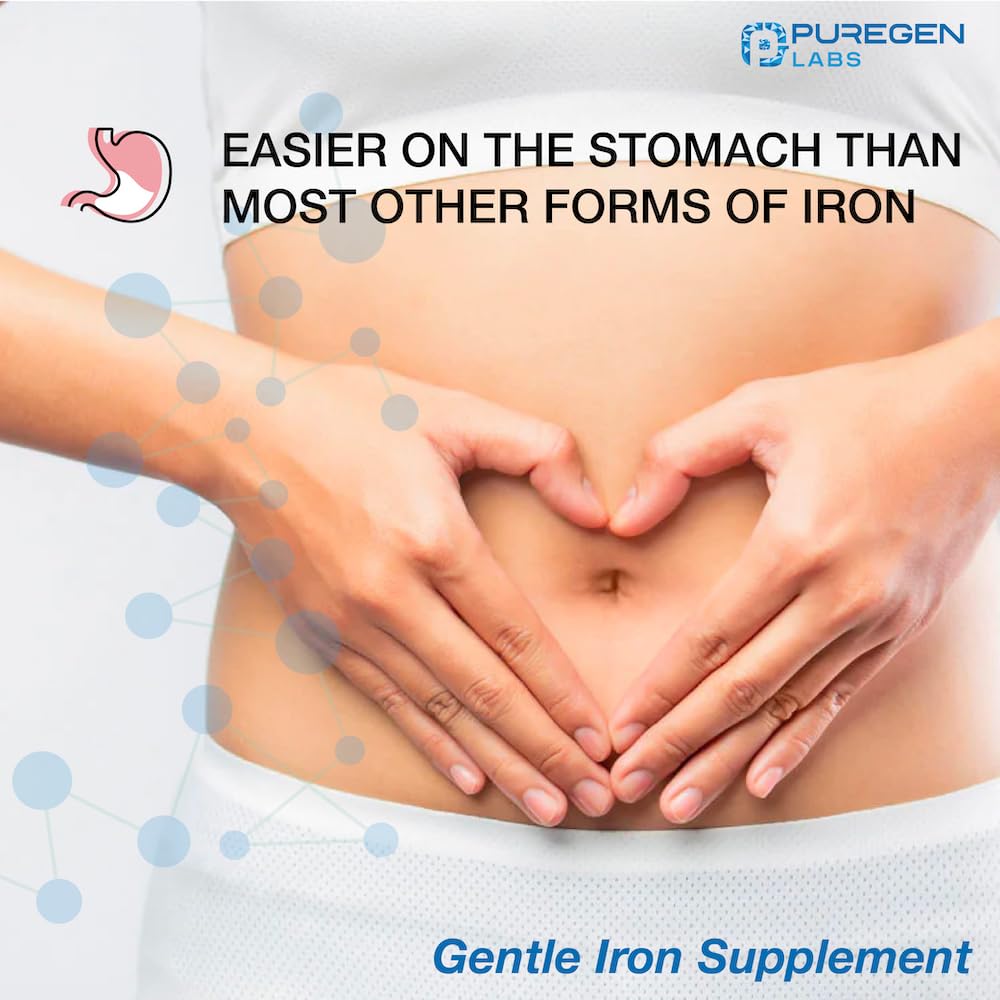 Illustration of gentle-on-stomach iron supplement form