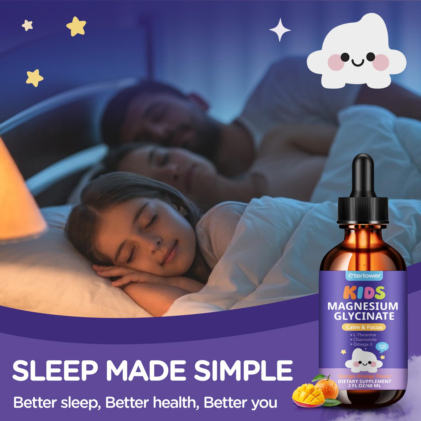 Kid-friendly magnesium glycinate formula gentle on the stomach