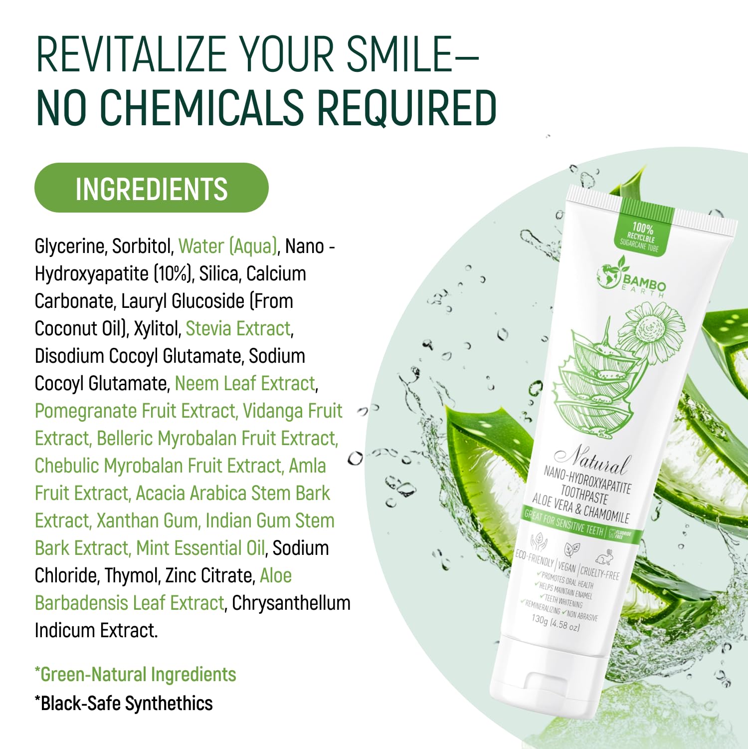 Gentle, non-abrasive toothpaste that fights plaque and protects enamel