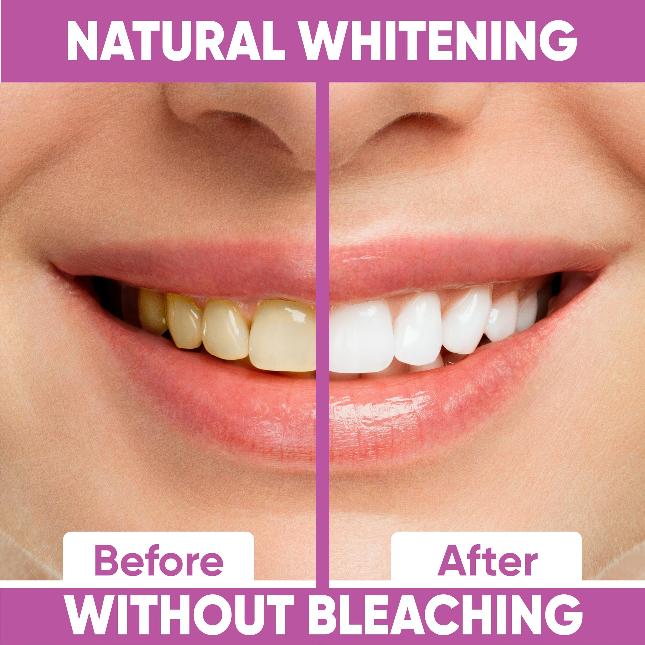 Whitening strip being peeled from the foil