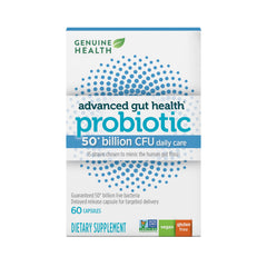 Genuine Health Probiotics bottle label, 60-count