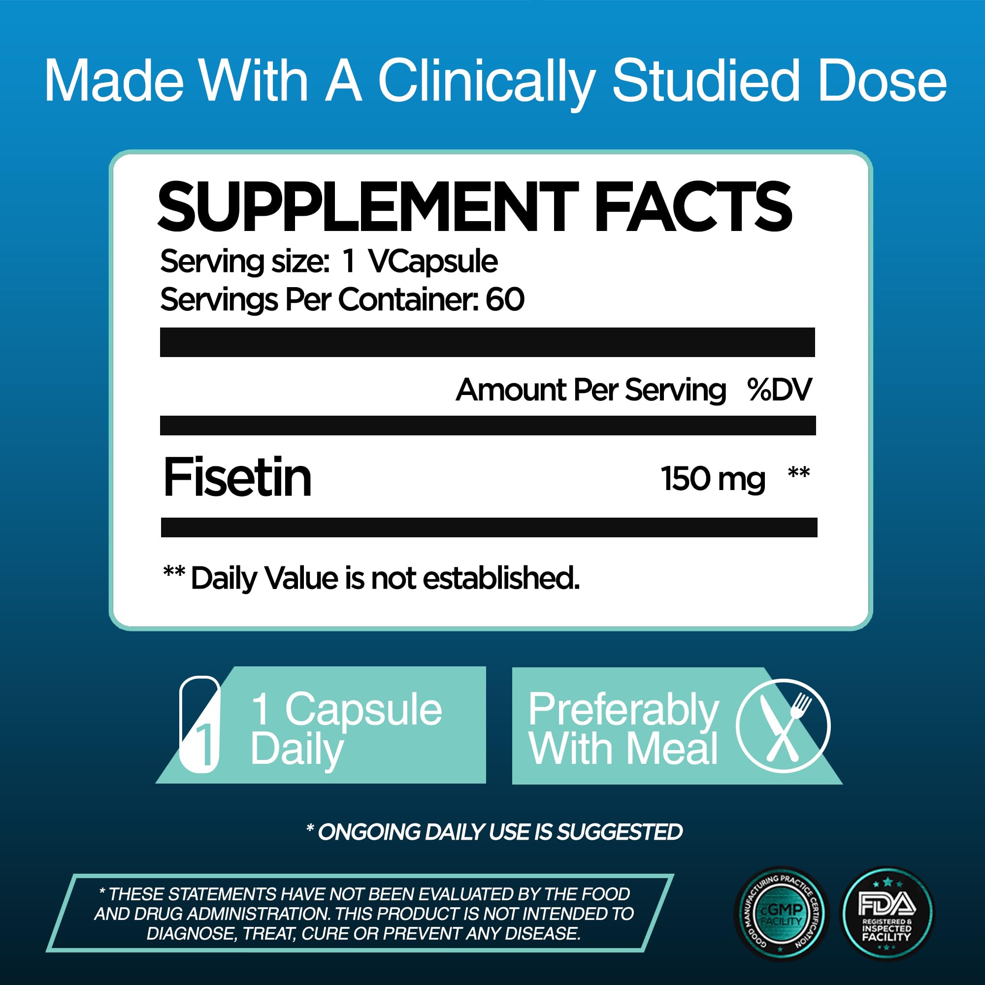 Supplement facts and ingredients image