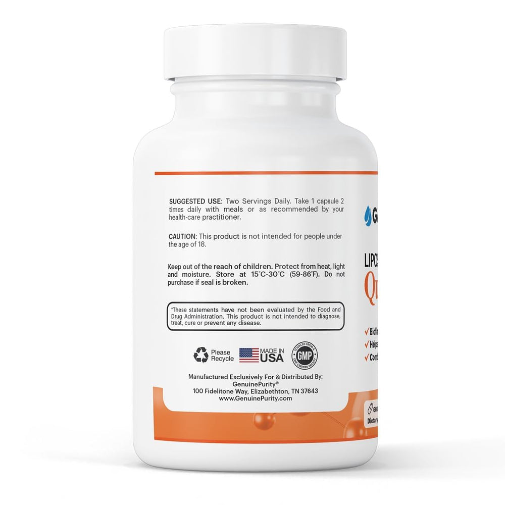 GenuinePurity liposomal encapsulation graphic illustrates higher absorption potential