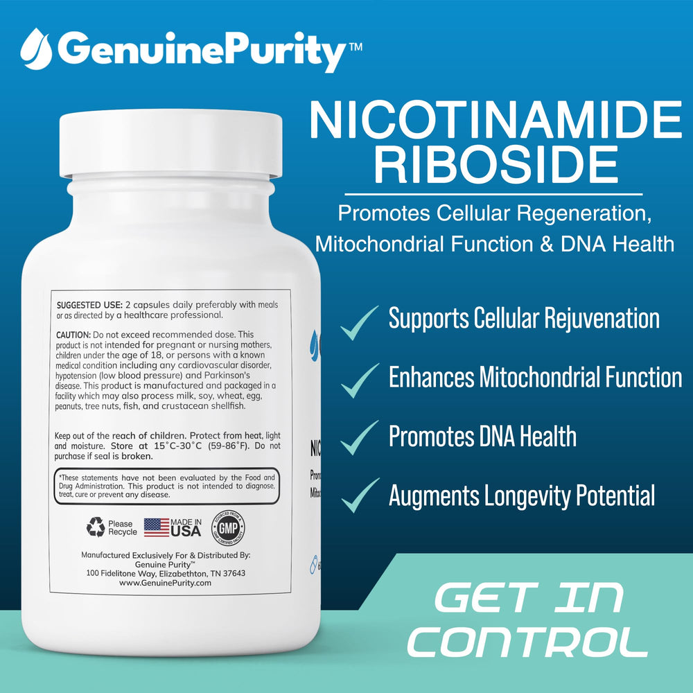 GenuinePurity Liposomal NR 300mg bottle label