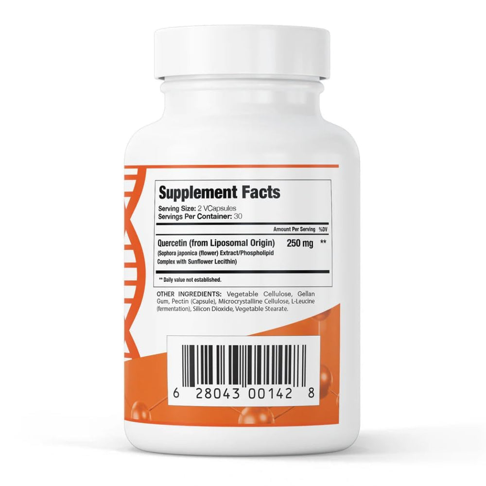 GenuinePurity quercetin capsules closeup highlights vegan daily support