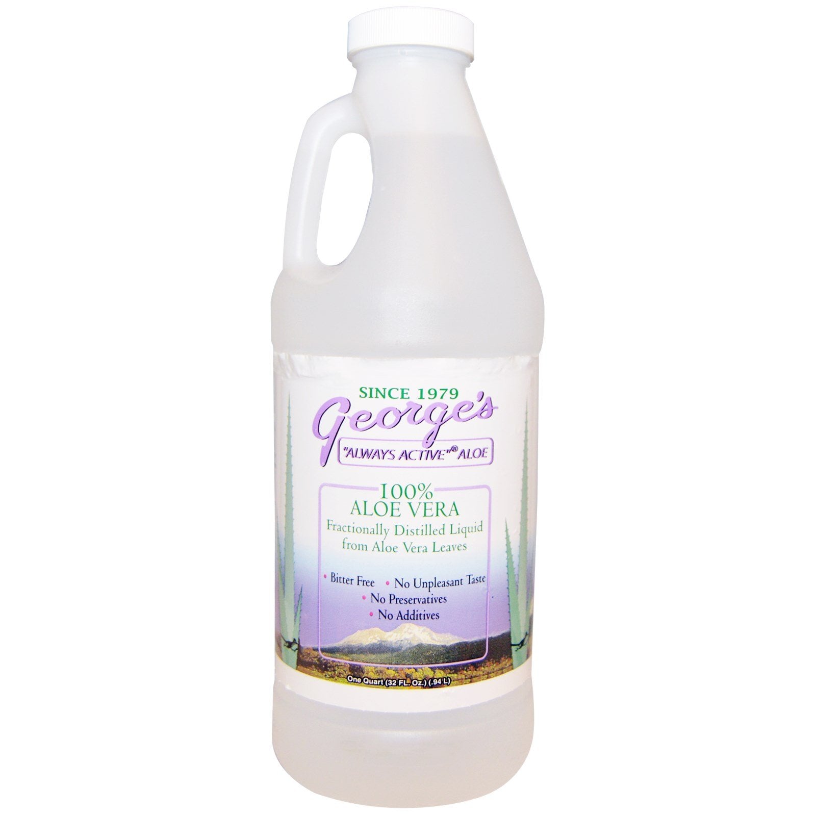 George's Aloe Vera 100% Liquid bottle front view