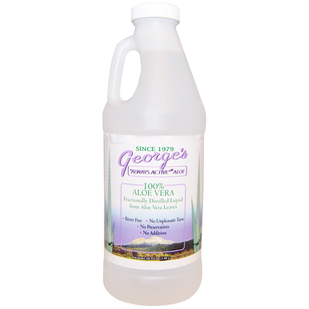 George's Aloe Vera 100% Liquid bottle front view