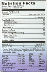 Label highlighting gluten-free, vegan, and non-GMO