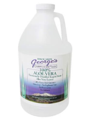Two 64 fl oz bottles of George's Aloe Vera Drink