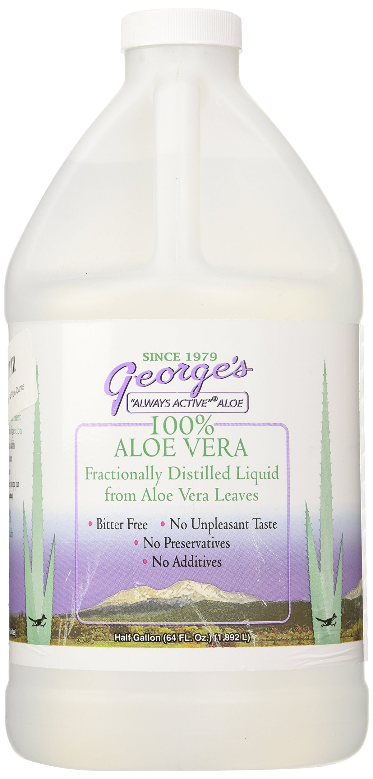 George's Aloe Vera Supplement Softgel bottle, 64 oz, Always Active Aloe