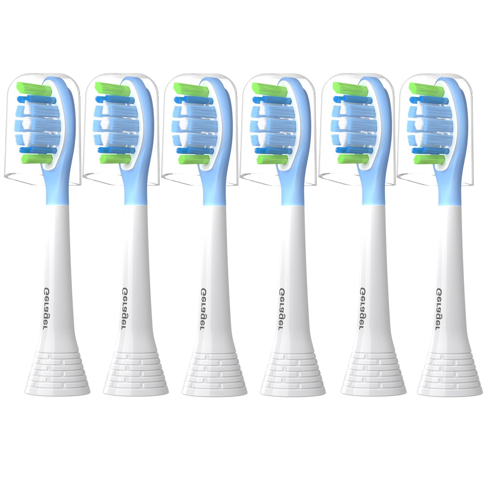 GERAGER C3 compatible toothbrush heads - white, 6-pack