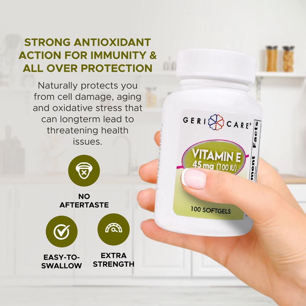 GeriCare Vitamin E 1000 IU bottle with label