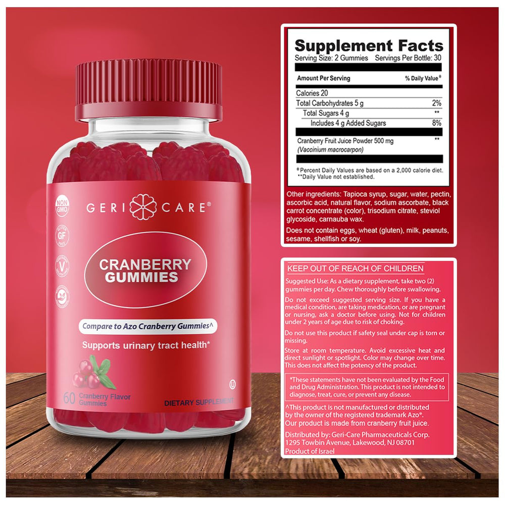 60-count two-pack of GeriCare Cranberry Gummies