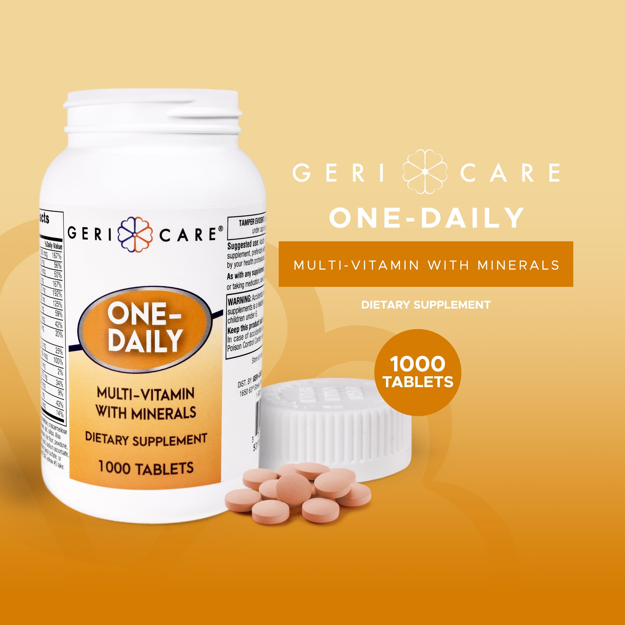 Front packaging of GeriCare One-Daily Multivitamins