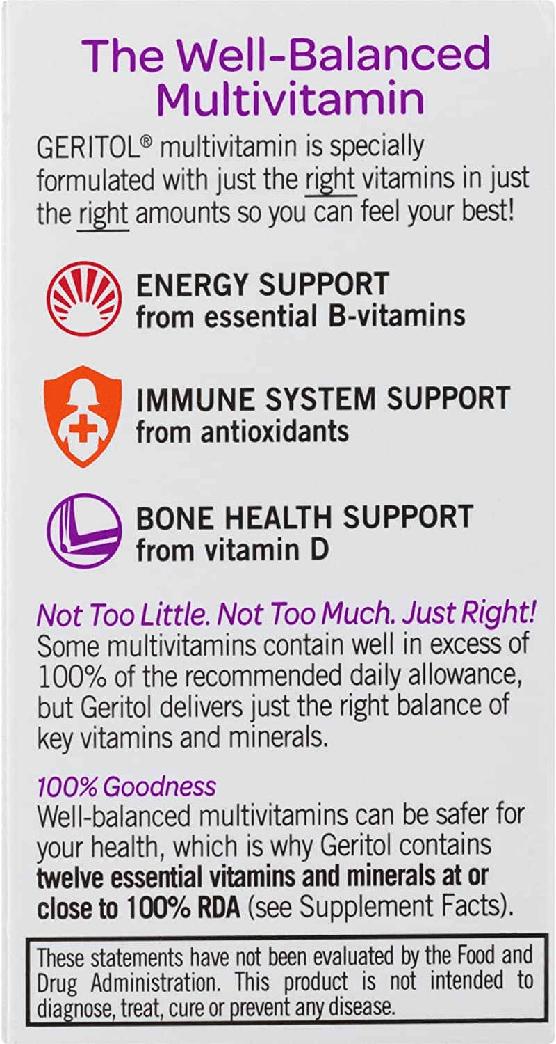 Close-up of Geritol Complete Tablets pills