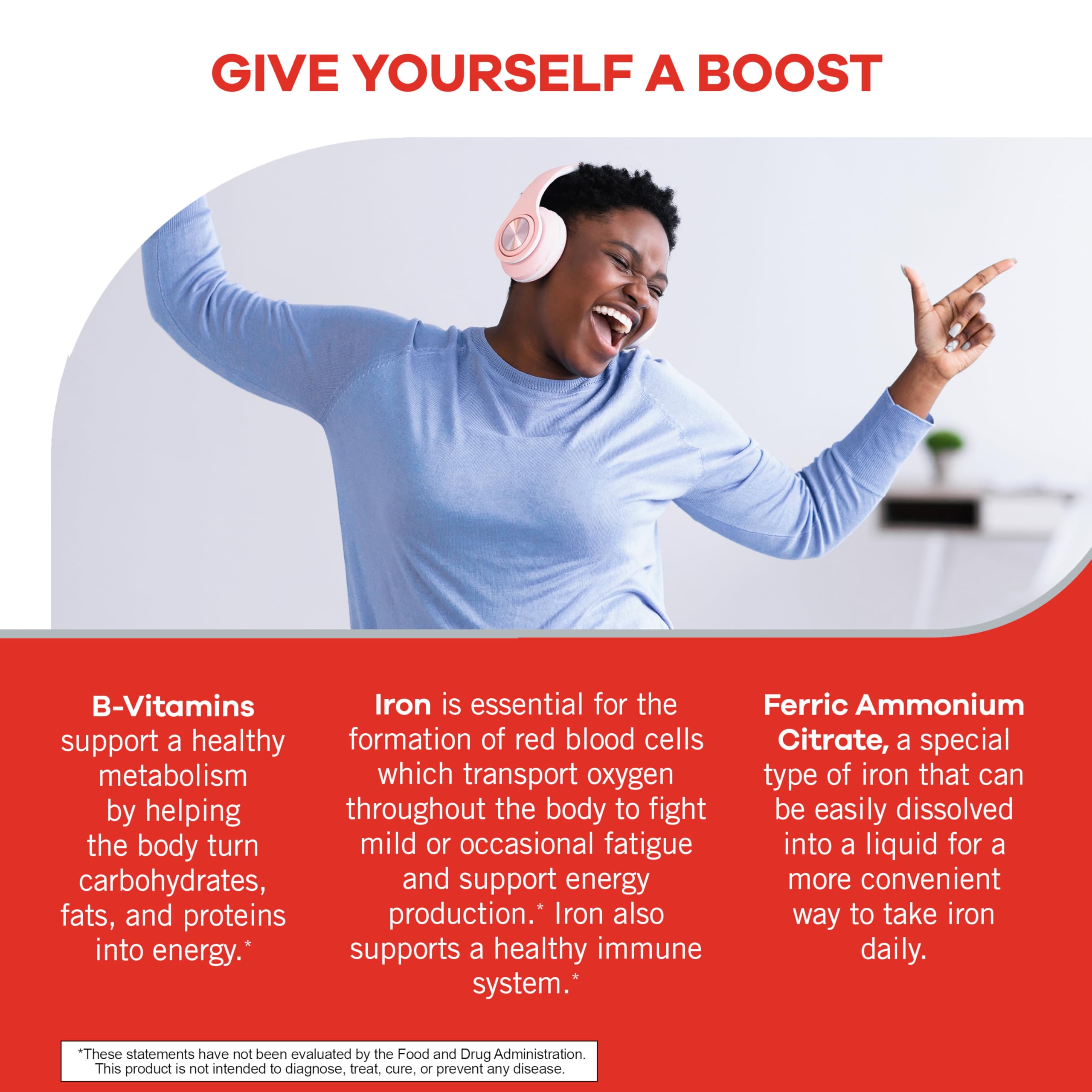 Geritol packaging showing 12 oz bottle and 3-pack