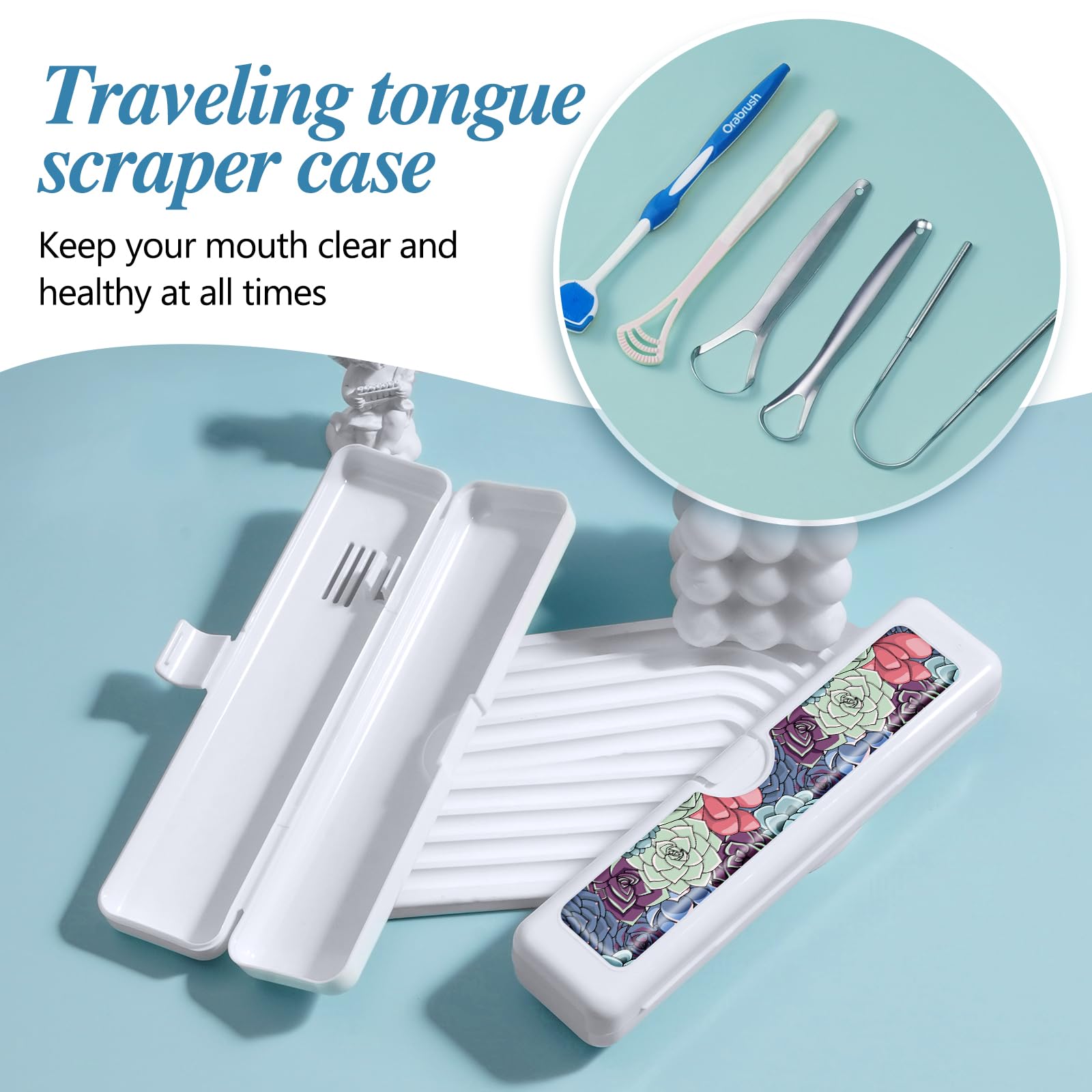 Case holding toothbrushes up to 7.8 inches
