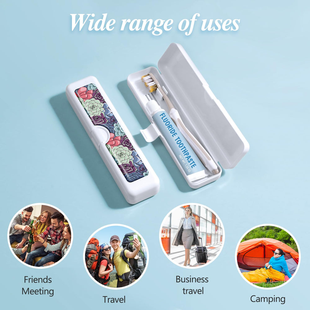 Gift-ready travel toothbrush case in colorful pattern