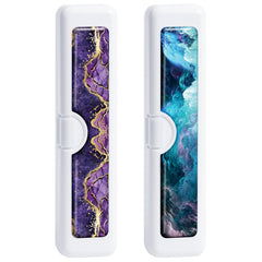 Gerkia 2 Pcs Toothbrush Travel Case with colorful patterned exterior
