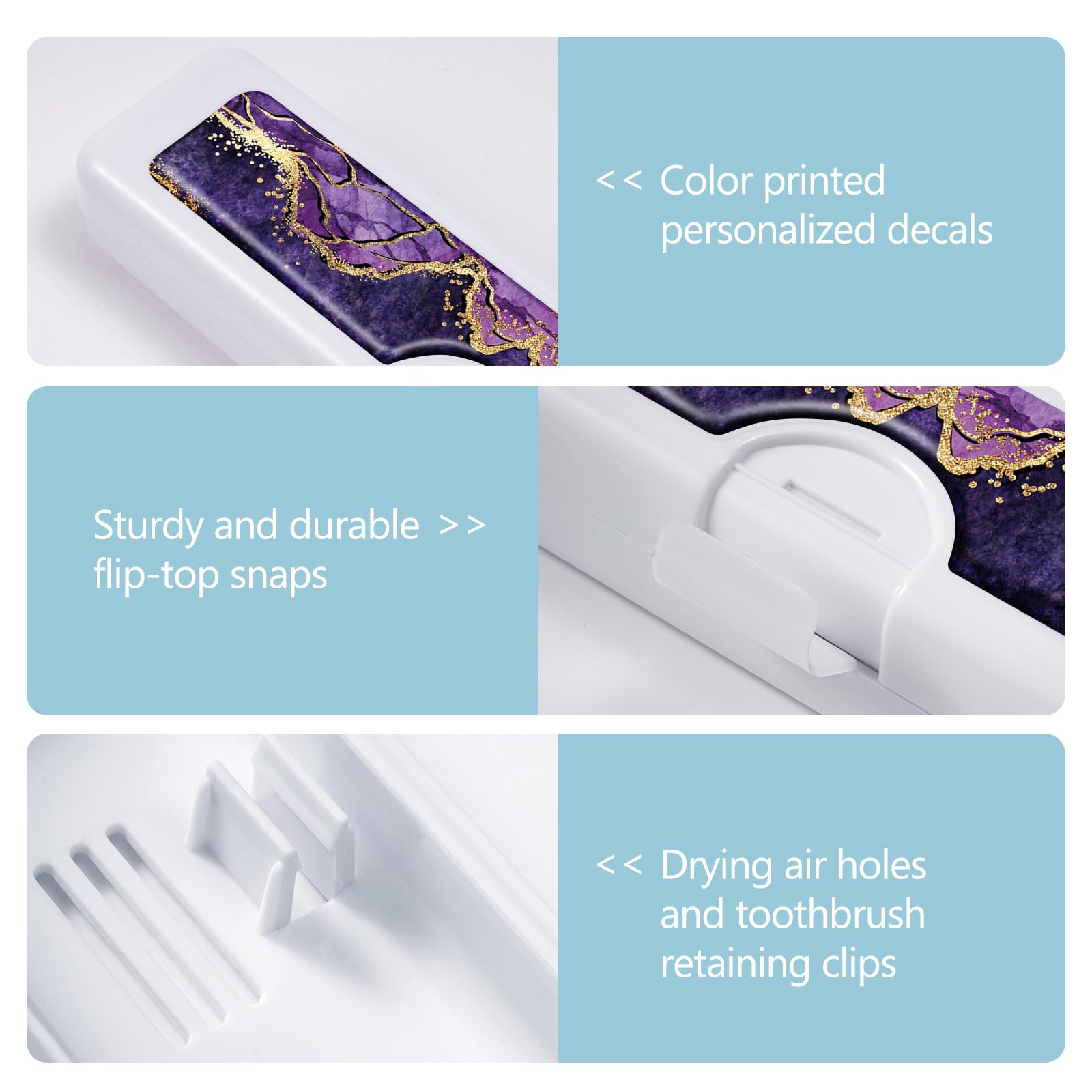 Gerkia travel case open with space for toothbrush and toothpaste