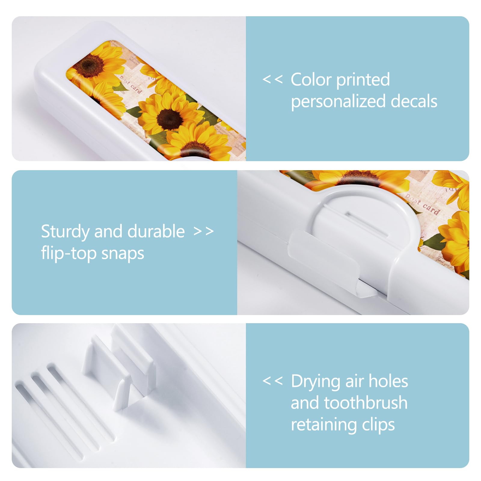 Interior view showing space for toothbrush and accessories