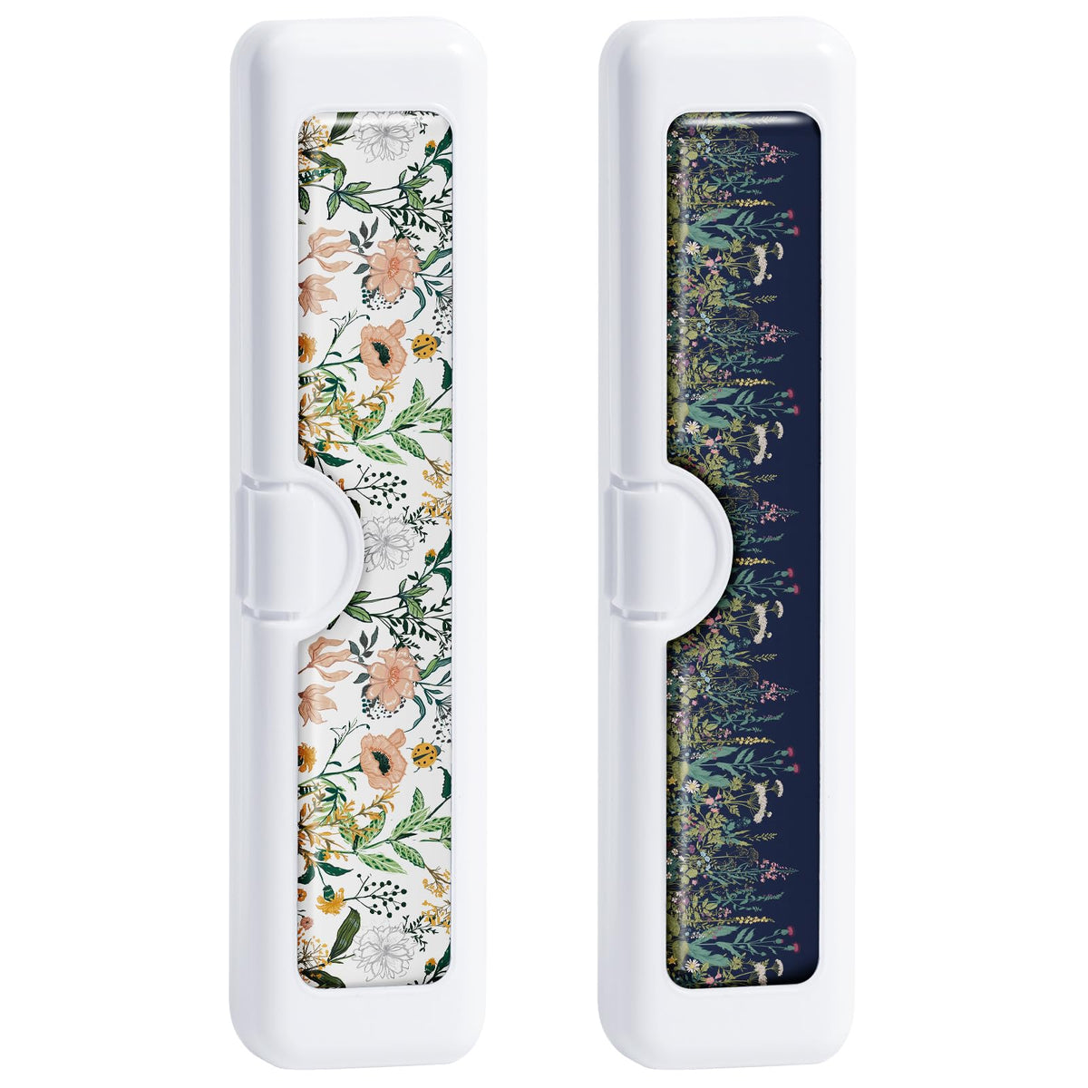 Gerkia 2 Pcs toothbrush travel case with colorful pattern