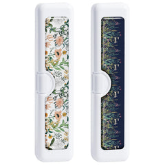 Gerkia 2 Pcs toothbrush travel case with colorful pattern