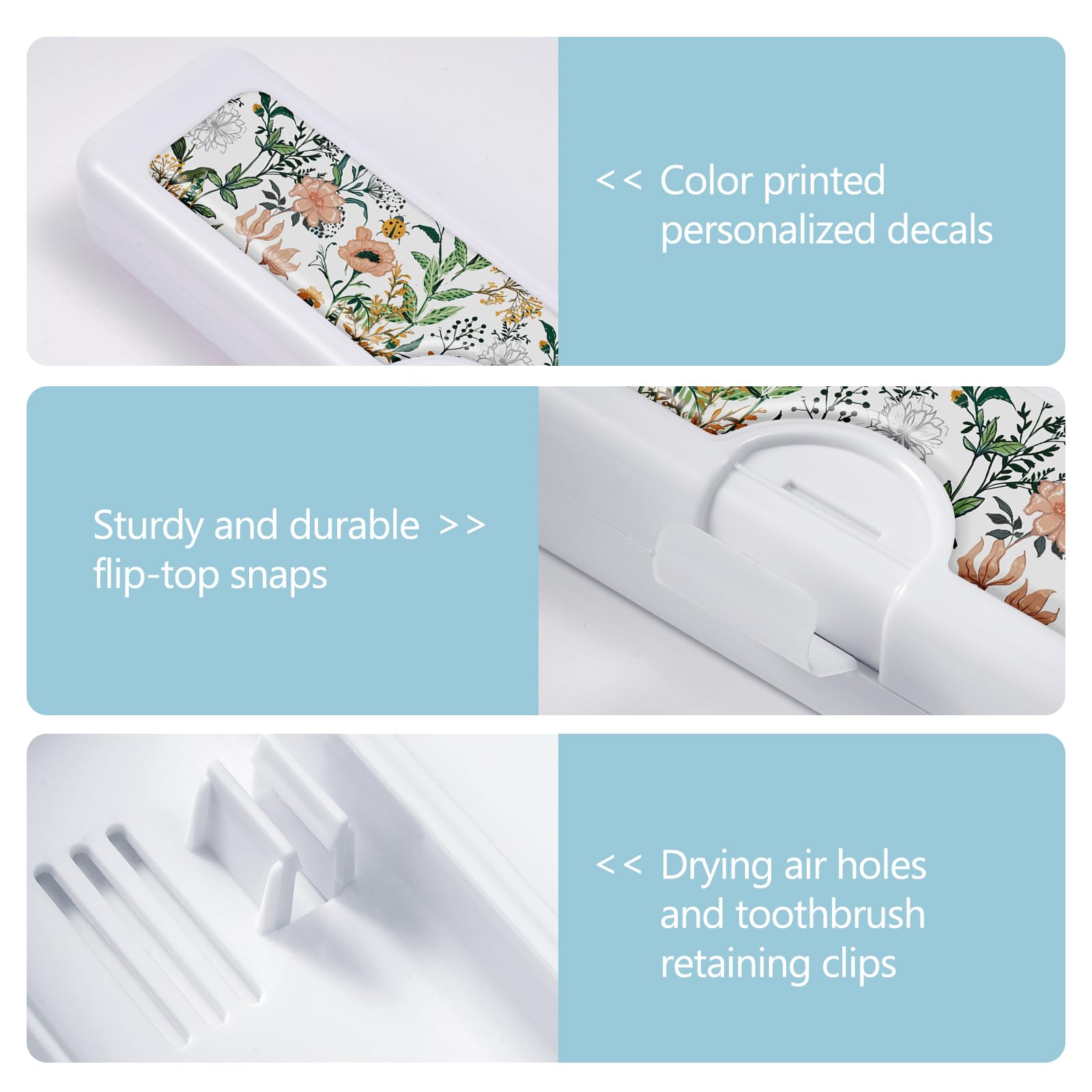 Case holding toothbrushes and small toothpaste