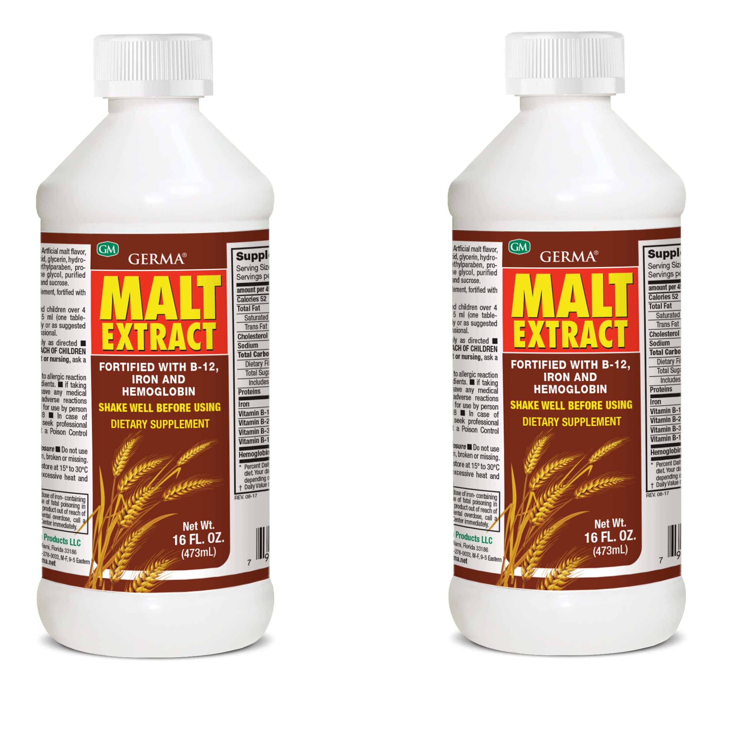 Germa Vitamin Malt Extract 16oz 2-pack front view