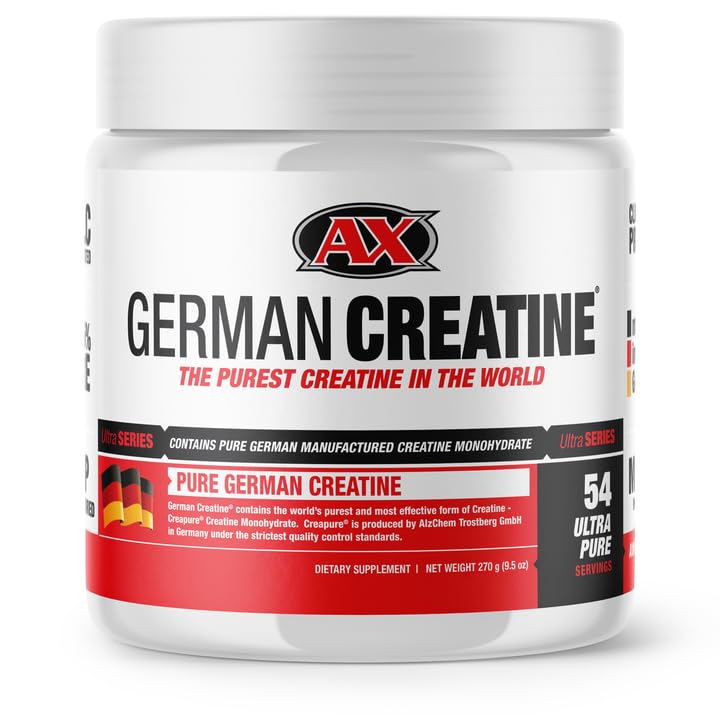 German Creatine bottle front view, 270g