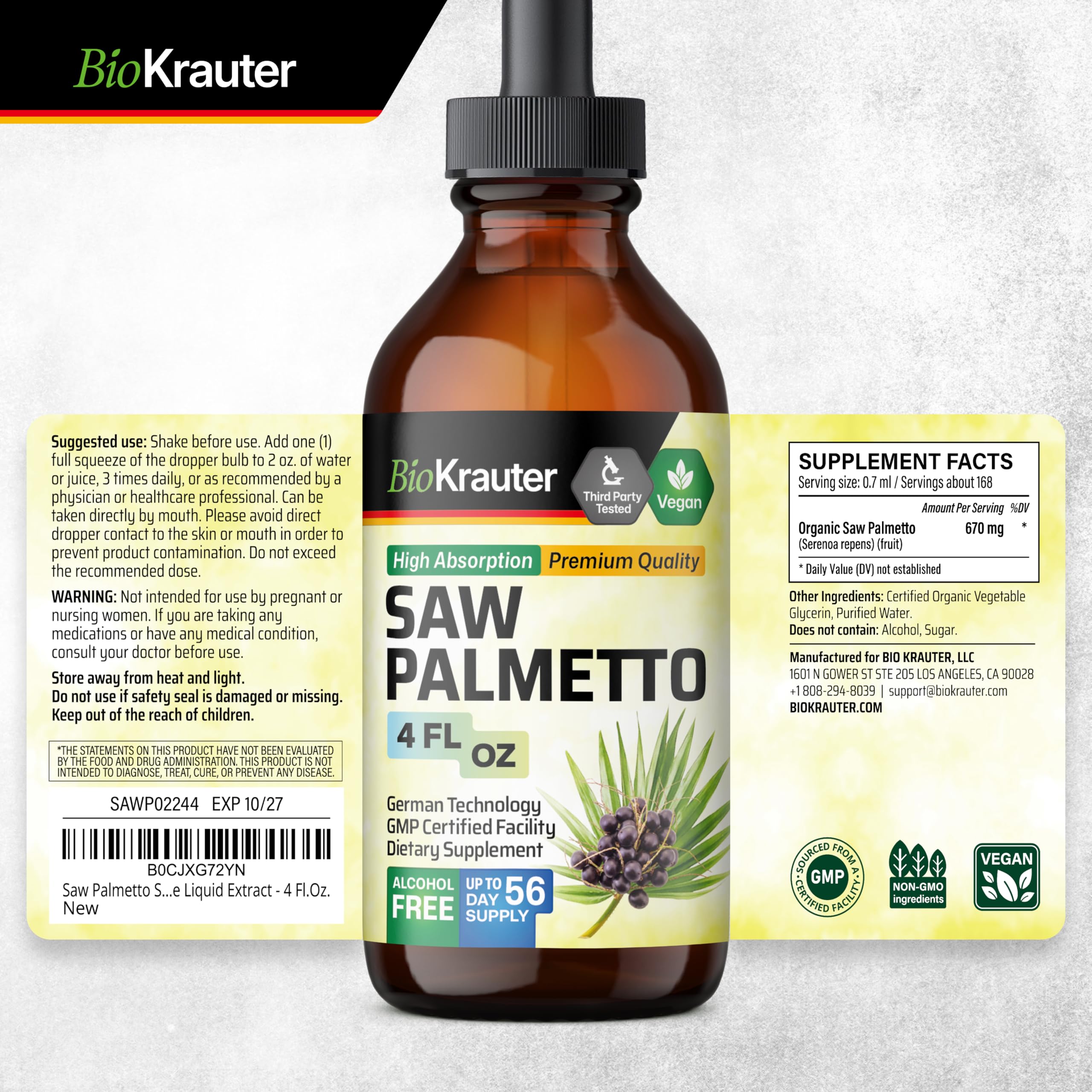German technology process used to craft saw palmetto