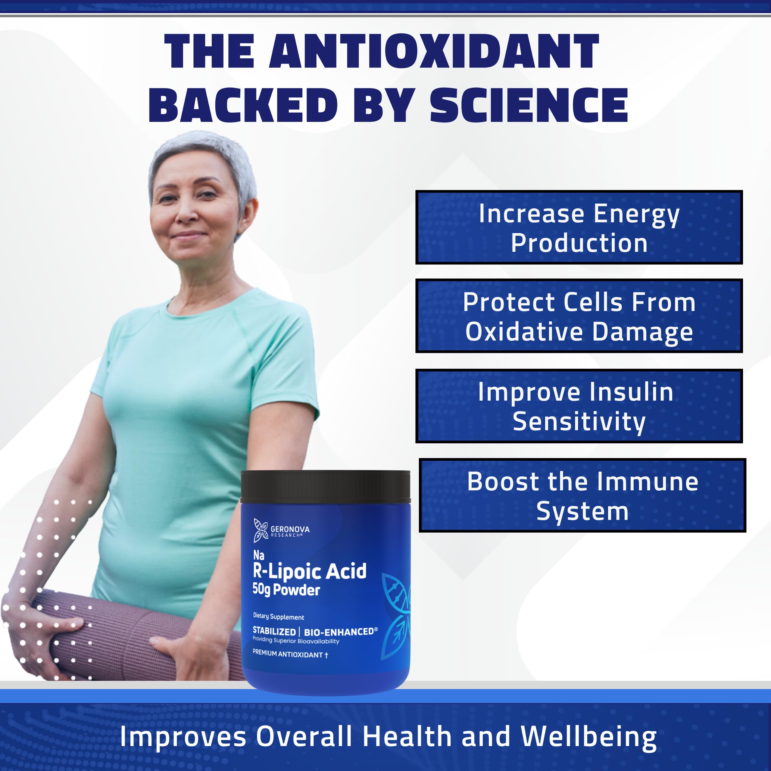 Powder form ready to mix into water for rapid absorption